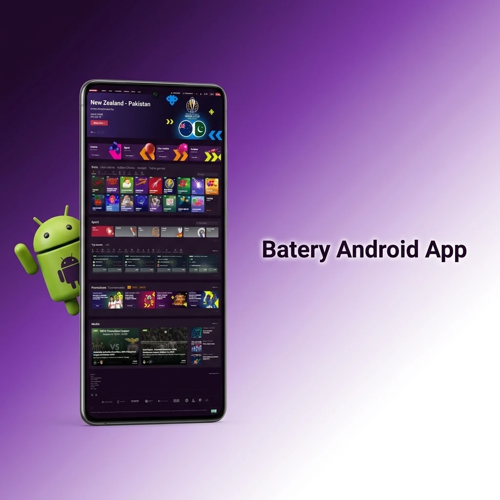 Batery Android app APK free download for mobile betting and casino games on the go
