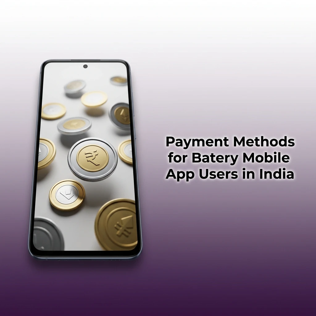 Batery app payment methods in India: UPI, PhonePe, Paytm, iCash One with INR deposits from 300