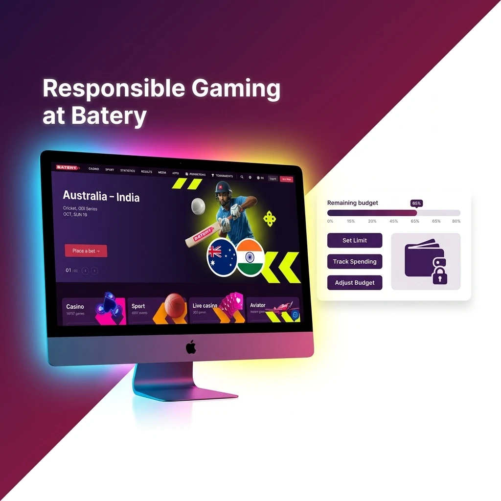 Batery responsible gaming tools including deposit limits, self-exclusion, reality checks, and underage prevention measures