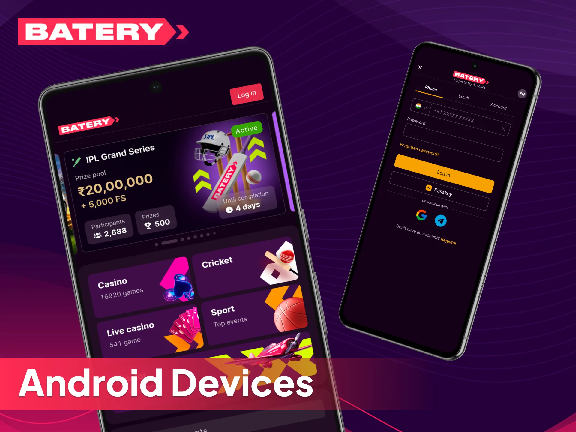 Check compatible Android devices to install the Batery app today.