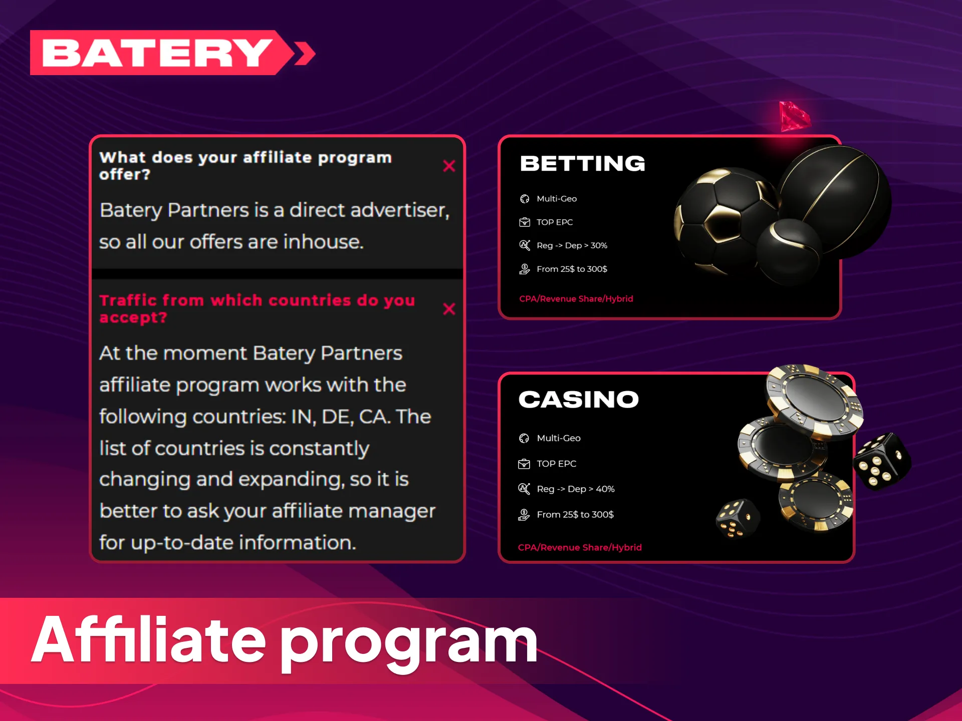Join the Batery affiliate programme to earn commissions in India.